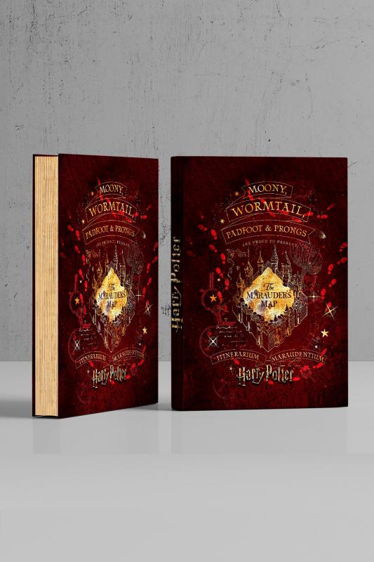 Kitap Görünümlü Dekoratif Kutu 14x21,5 cm cm Harry Potter Çapulcu Haritası Lisanslı