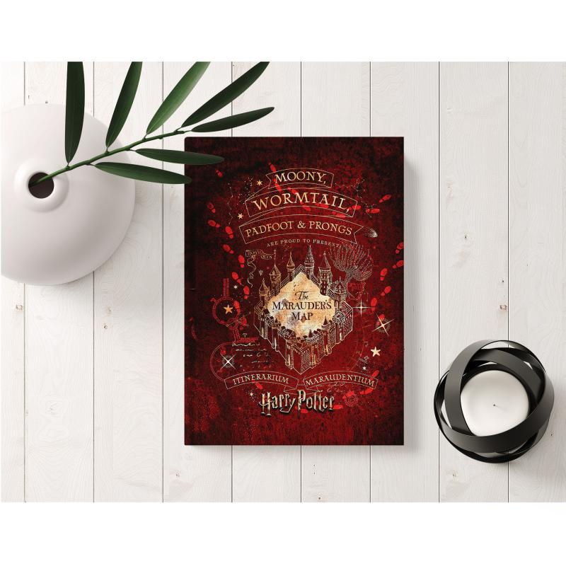 Kitap Görünümlü Dekoratif Kutu 16,5x24,5 cm Harry Potter Çapulcu Haritası Lisanslı