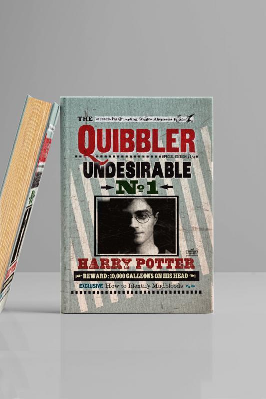 Kitap Görünümlü Dekoratif Kutu 16,5x24,5 cm Harry Potter Quibbler Lisanslı