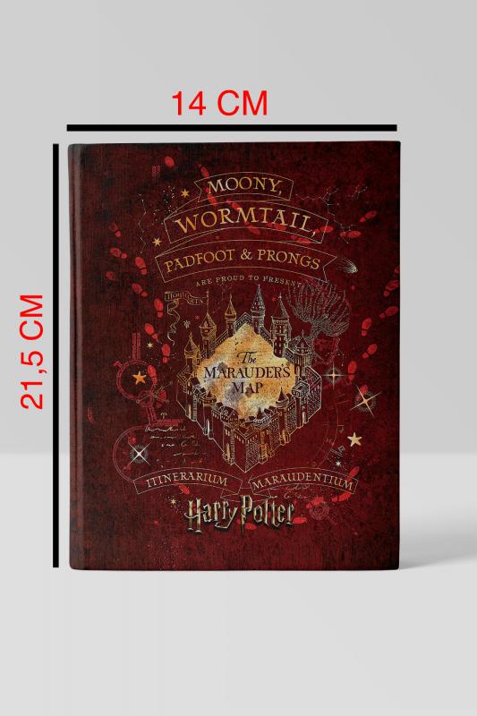 Kitap Görünümlü Dekoratif Kutu 14x21,5 cm cm Harry Potter Çapulcu Haritası Lisanslı