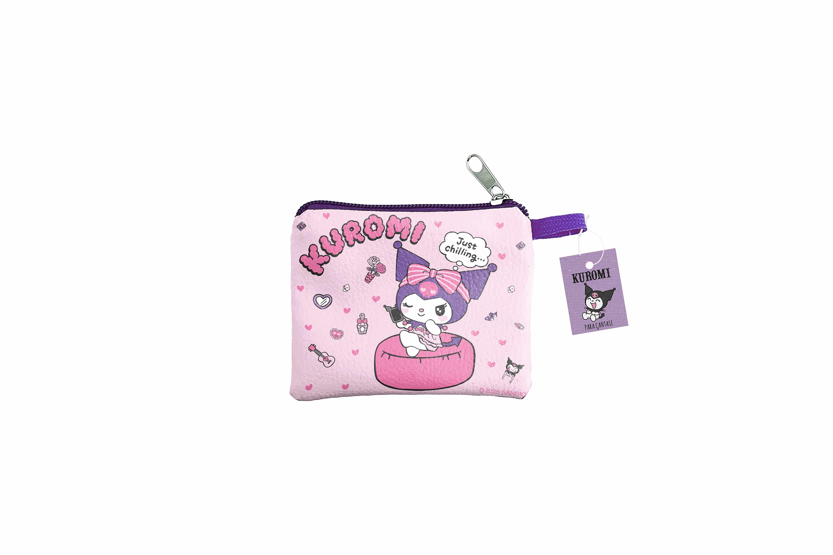 Kuromi Temalı Fermuarlı Para Çantası