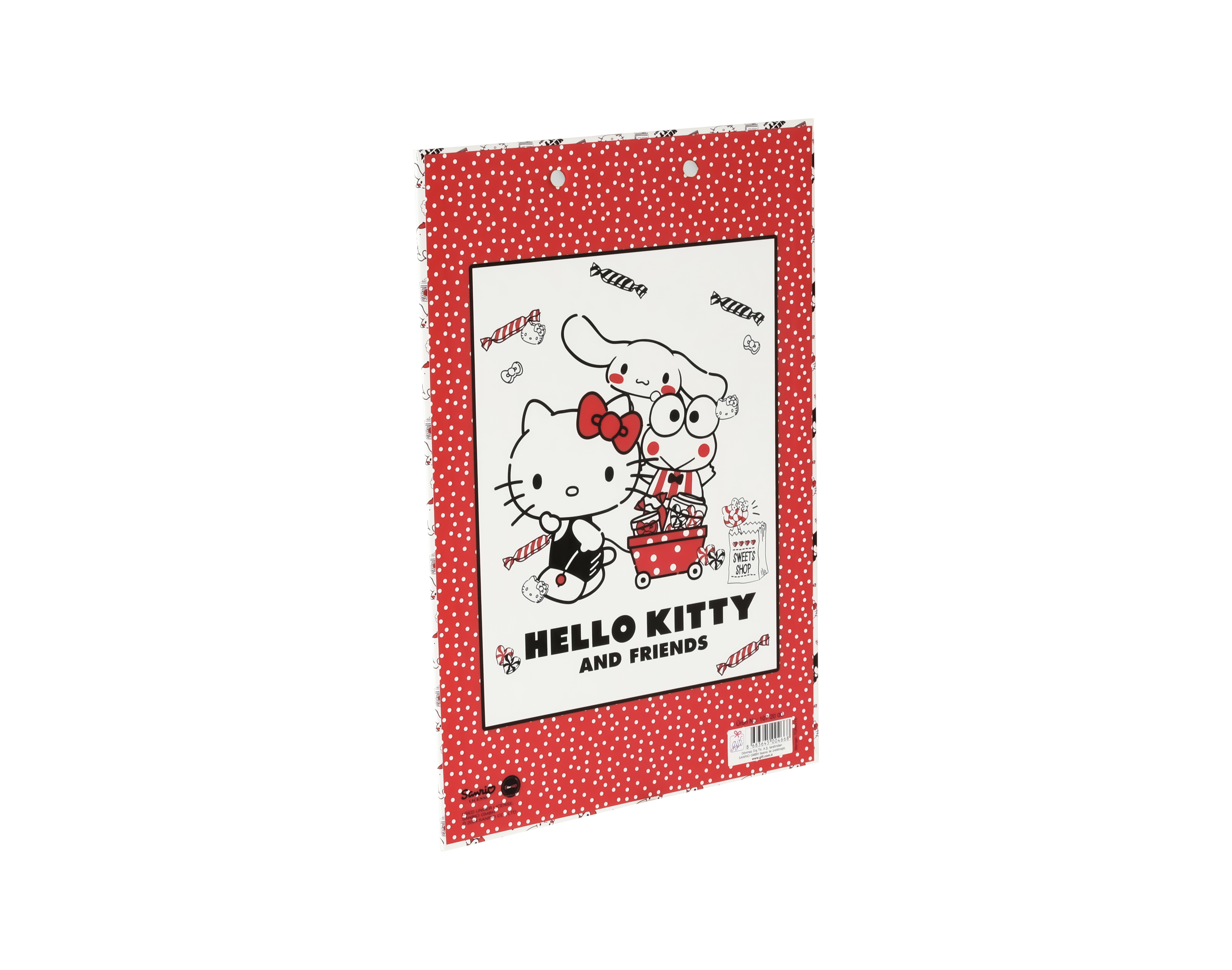 Hello Kitty Desenli Sekreterlik - Kırmızı Hello Kitty