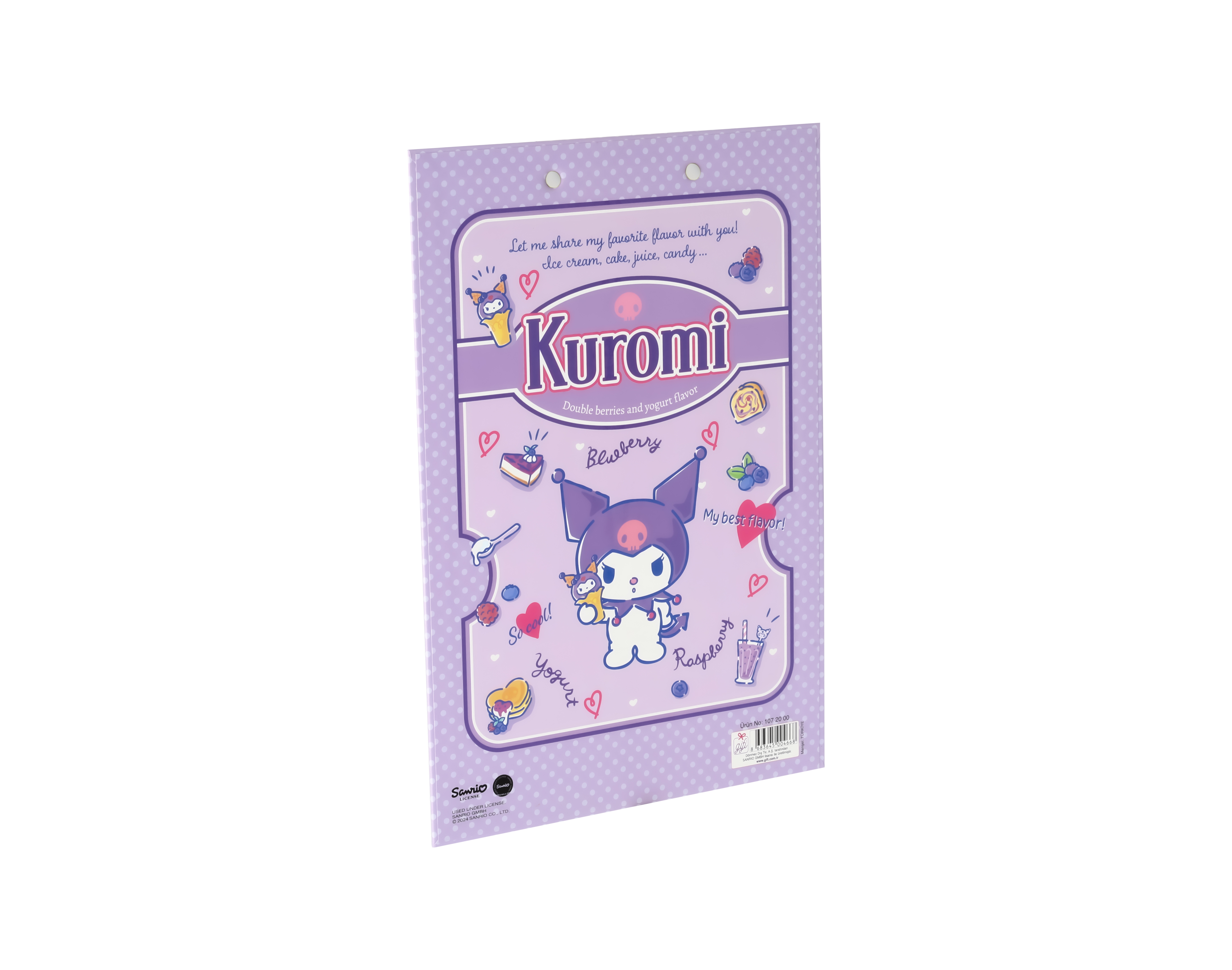 Hello Kitty Desenli Sekreterlik - Mor Kuromi