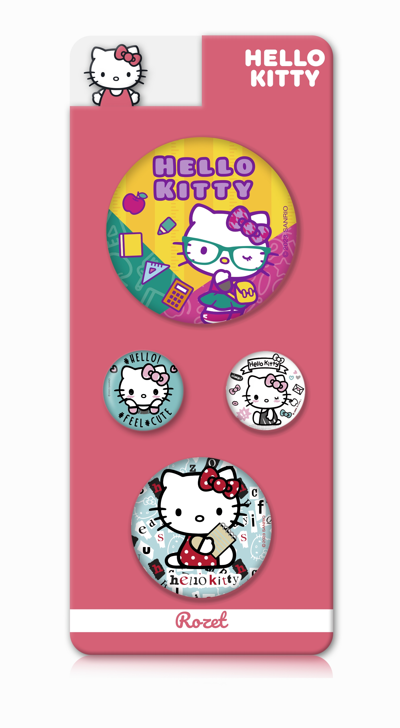 Hello Kitty 4’lü Rozet Karışık Boy