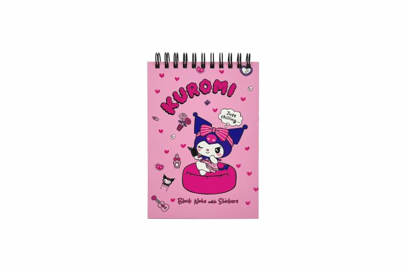 Kuromi Bloknot ve Sticker Seti